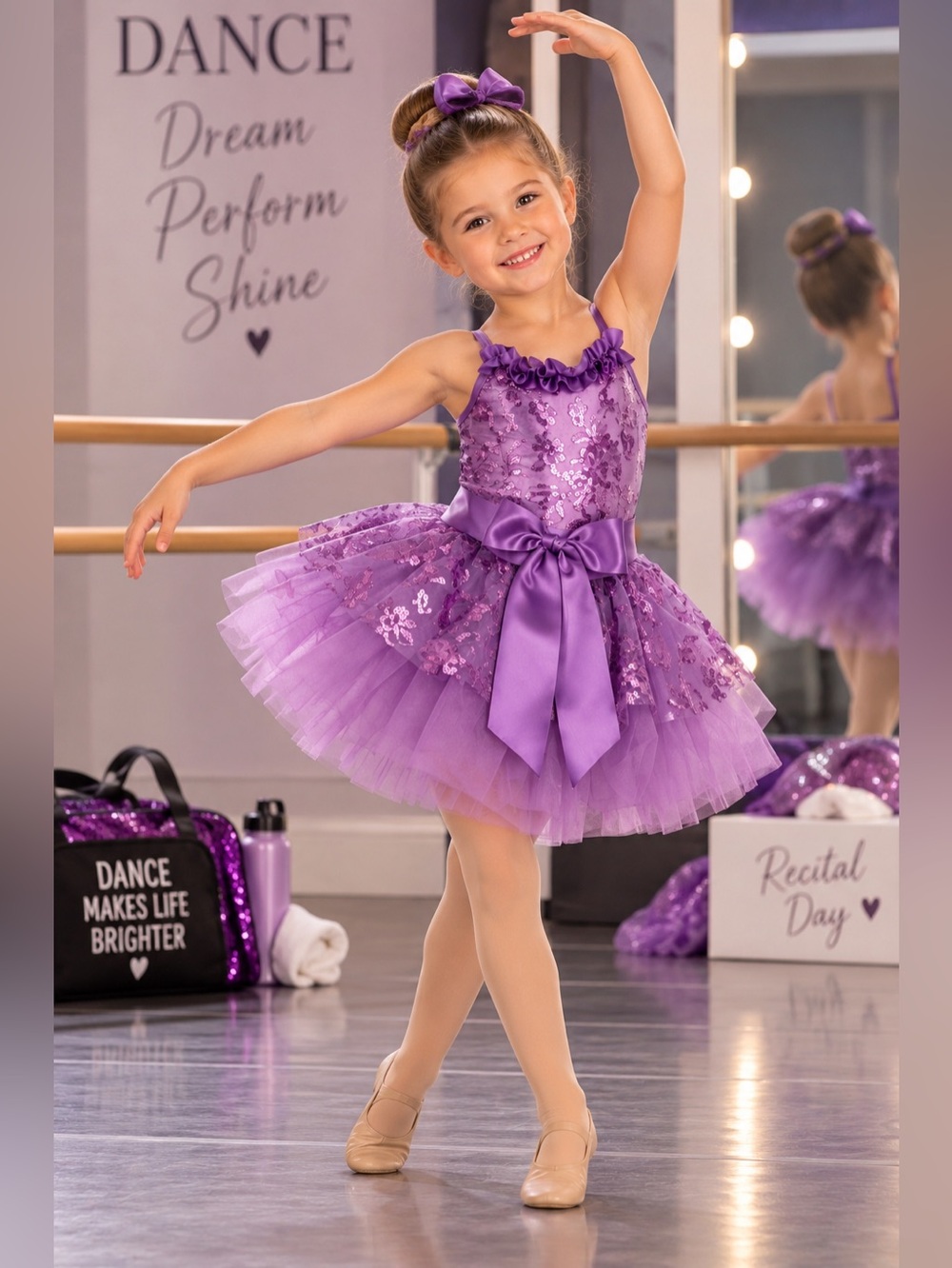 Weissman Child Small SC Purple Sequin Tutu Ballet Dance Costume